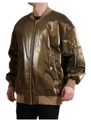 Jackets Elegant Bronze Bomber Jacket 4.060,00 € 8052145782060 | Planet-Deluxe