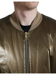 Jackets Elegant Bronze Bomber Jacket 4.060,00 € 8052145782060 | Planet-Deluxe