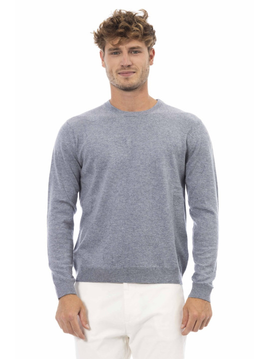 Weicher Kaschmirpullover in Hellgrau
