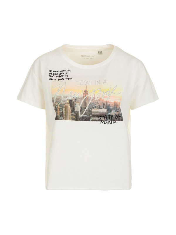 Tops & T-Shirts Dazzling Rhinestone Graphic White Tee 80,00 € 8060834833962 | Planet-Deluxe