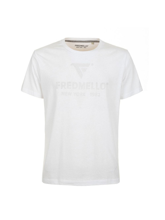 T-Shirts Crisp White Cotton Crewneck Tee with Front Design 80,00 € 8060834822003 | Planet-Deluxe