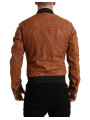 Jackets Elegant Leather Perforated Bomber Jacket 7.070,00 € 8056538466391 | Planet-Deluxe