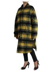 Jackets & Coats Chic Plaid Long Coat in Sunshine Yellow 9.630,00 € 8057142122727 | Planet-Deluxe