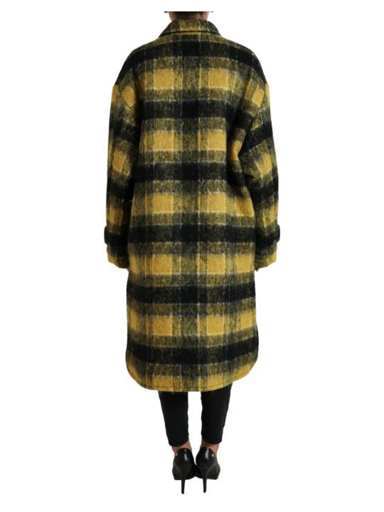 Jackets & Coats Chic Plaid Long Coat in Sunshine Yellow 9.630,00 € 8057142122727 | Planet-Deluxe