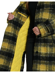 Jackets & Coats Chic Plaid Long Coat in Sunshine Yellow 9.630,00 € 8057142122727 | Planet-Deluxe