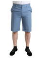 Shorts Sky Blue Cotton Bermuda Shorts 750,00 € 8058349090055 | Planet-Deluxe