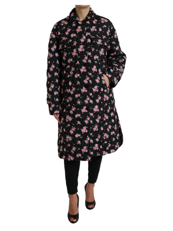 Jackets & Coats Elegant Floral Print Trench Coat Jacket 4.610,00 € 8057142122741 | Planet-Deluxe