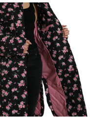 Jackets & Coats Elegant Floral Print Trench Coat Jacket 4.610,00 € 8057142122741 | Planet-Deluxe