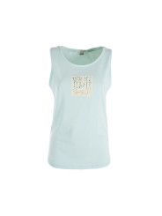 Tops & T-Shirts Elegant Green Cotton Blend Tank Top 50,00 € 8050716427600 | Planet-Deluxe