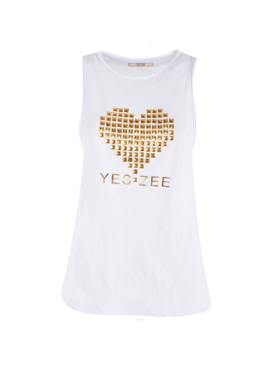 Tops & T-Shirts Studded Cotton Tank Top - Chic Summer Essential 110,00 € 8050716380332 | Planet-Deluxe