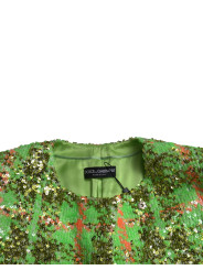 Jackets & Coats Exquisite Sequined Long Coat Jacket in Green 7.670,00 € 8057142823341 | Planet-Deluxe