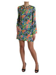 Dresses Multicolor Geometric Silk Mini Dress 5.440,00 € 8057142829800 | Planet-Deluxe