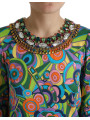 Dresses Multicolor Geometric Silk Mini Dress 5.440,00 € 8057142829800 | Planet-Deluxe