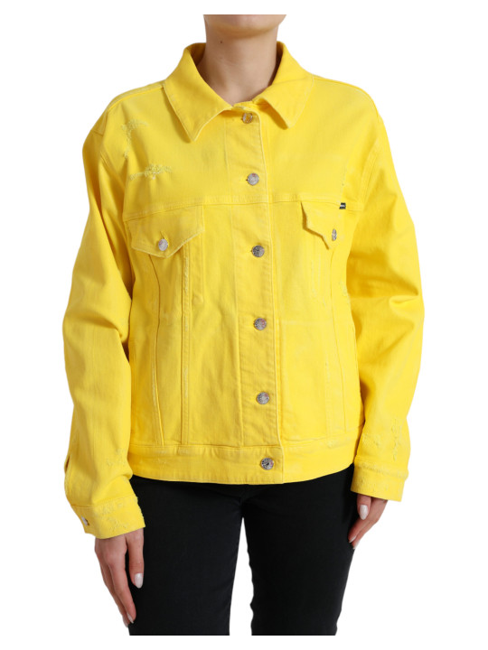 Jackets & Coats Exquisite Yellow Denim Button-Down Jacket 2.790,00 € 8052145415241 | Planet-Deluxe