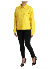 Jackets & Coats Exquisite Yellow Denim Button-Down Jacket 2.790,00 € 8052145415241 | Planet-Deluxe