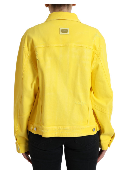 Jackets & Coats Exquisite Yellow Denim Button-Down Jacket 2.790,00 € 8052145415241 | Planet-Deluxe