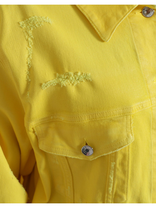 Jackets & Coats Exquisite Yellow Denim Button-Down Jacket 2.790,00 € 8052145415241 | Planet-Deluxe