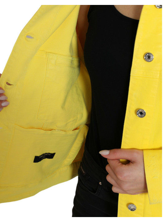 Jackets & Coats Exquisite Yellow Denim Button-Down Jacket 2.790,00 € 8052145415241 | Planet-Deluxe