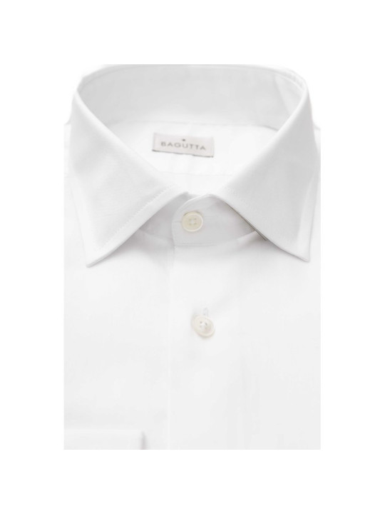 Shirts Sleek White Slim Fit French Collar Shirt 360,00 € 2000052760189 | Planet-Deluxe