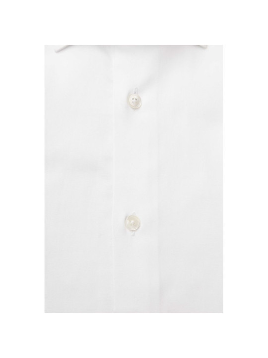 Shirts Sleek White Slim Fit French Collar Shirt 360,00 € 2000052760189 | Planet-Deluxe