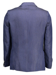 Jackets Elegant Blue Linen Classic Jacket 780,00 € 7325705665853 | Planet-Deluxe