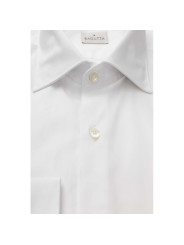 Shirts Elegant White Cotton French Collar Shirt 360,00 € 2000052760035 | Planet-Deluxe