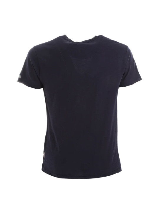 T-Shirts Chic V-Neck Tee with Pocket in Blue 60,00 € 8050716384798 | Planet-Deluxe