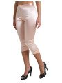 Jeans & Pants Chic Pink High Waist Cropped Silk Pants 1.680,00 € 8059579441327 | Planet-Deluxe