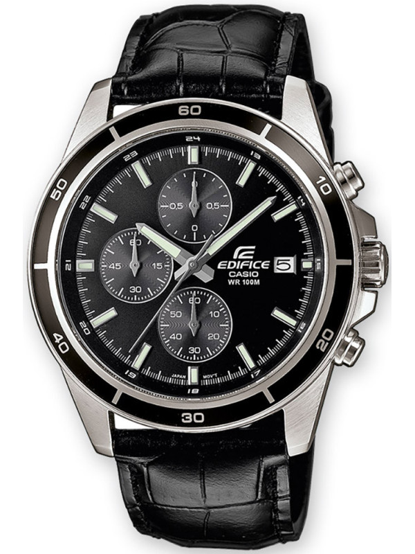 Schwarze Casio Edifice Herrenuhr Leder Schwarze Casio Edifice Herrenuhr Leder