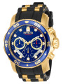 Sportliche gold-blaue Invicta Taucheruhr