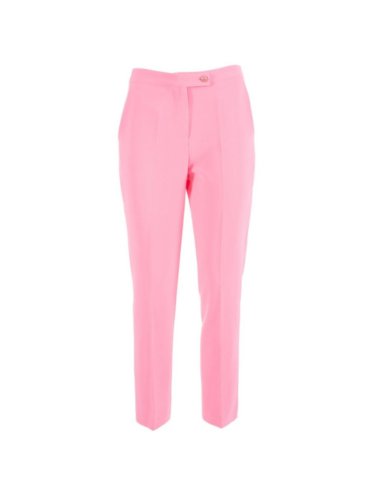 Jeans & Pants Elegant Pink Crepe Trousers for Women 160,00 € 8050716380622 | Planet-Deluxe