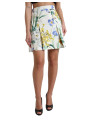 Skirts Elegant High Waist Floral Mini Skirt 2.510,00 € 8056265347963 | Planet-Deluxe