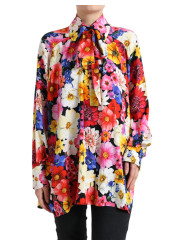 Tops & T-Shirts Floral Silk Blouse with Front Tie Fastening 4.180,00 € 8057142841901 | Planet-Deluxe