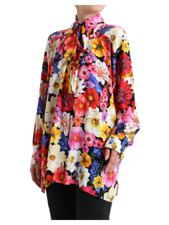 Tops & T-Shirts Floral Silk Blouse with Front Tie Fastening 4.180,00 € 8057142841901 | Planet-Deluxe