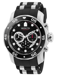 Schwarze Invicta Sportuhr mit Chronograph