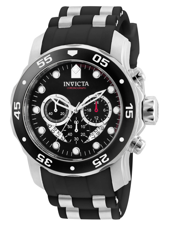 Schwarze Invicta Sportuhr mit Chronograph