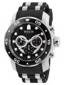 Schwarze Invicta Sportuhr mit Chronograph