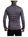 Sweaters Elegant Turtleneck Pullover Sweater in Blue Purple 1.800,00 € 8052145447488 | Planet-Deluxe