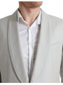 Suits Elegant Silver Slim Fit Wool-Silk Suit 5.540,00 € 8056305651234 | Planet-Deluxe
