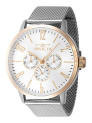 Silberne Invicta-Uhr mit Zifferblatt