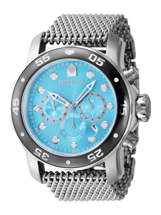 Blaue Invicta Herrenuhr mit Stoppuhr