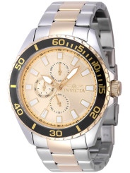 Gelbe Invicta Uhr mit Goldakzenten