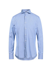 Shirts Elegant Light Blue Cotton Shirt 300,00 € 8050246667842 | Planet-Deluxe