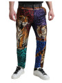 Jeans & Pants Multicolor Tiger Print Loose Denim Jeans 2.790,00 € 8058301888782 | Planet-Deluxe