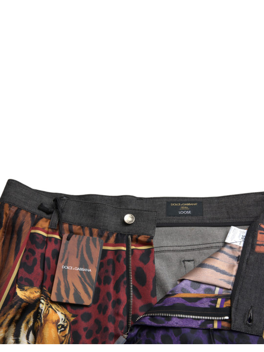 Jeans & Pants Multicolor Tiger Print Loose Denim Jeans 2.790,00 € 8058301888782 | Planet-Deluxe