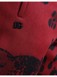 Jeans & Pants Elegant Leopard Print Joggers in Red and Black 2.100,00 € 8057142937567 | Planet-Deluxe