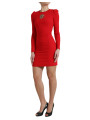 Dresses Elegant Red Bodycon Mini Dress with Sacred Heart 3.800,00 € 8053286281900 | Planet-Deluxe