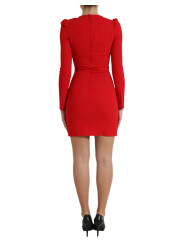 Dresses Elegant Red Bodycon Mini Dress with Sacred Heart 3.800,00 € 8053286281900 | Planet-Deluxe