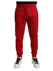 Jeans & Pants Sizzling Red Cotton Blend Jogger Pants 1.690,00 € 8057142936461 | Planet-Deluxe