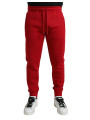 Jeans & Pants Sizzling Red Cotton Blend Jogger Pants 1.690,00 € 8057142936461 | Planet-Deluxe